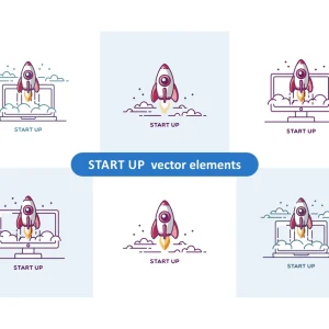 Rocket Start Up Vector