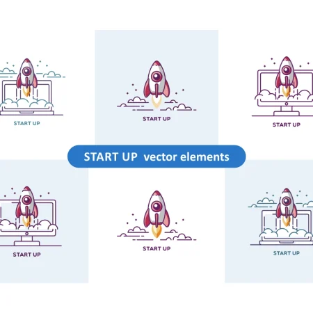 Rocket Start Up Vector